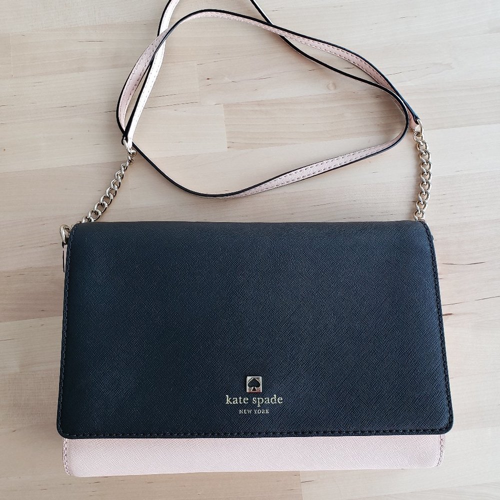 Kate Spade two tone saffiano leather crossbody bag